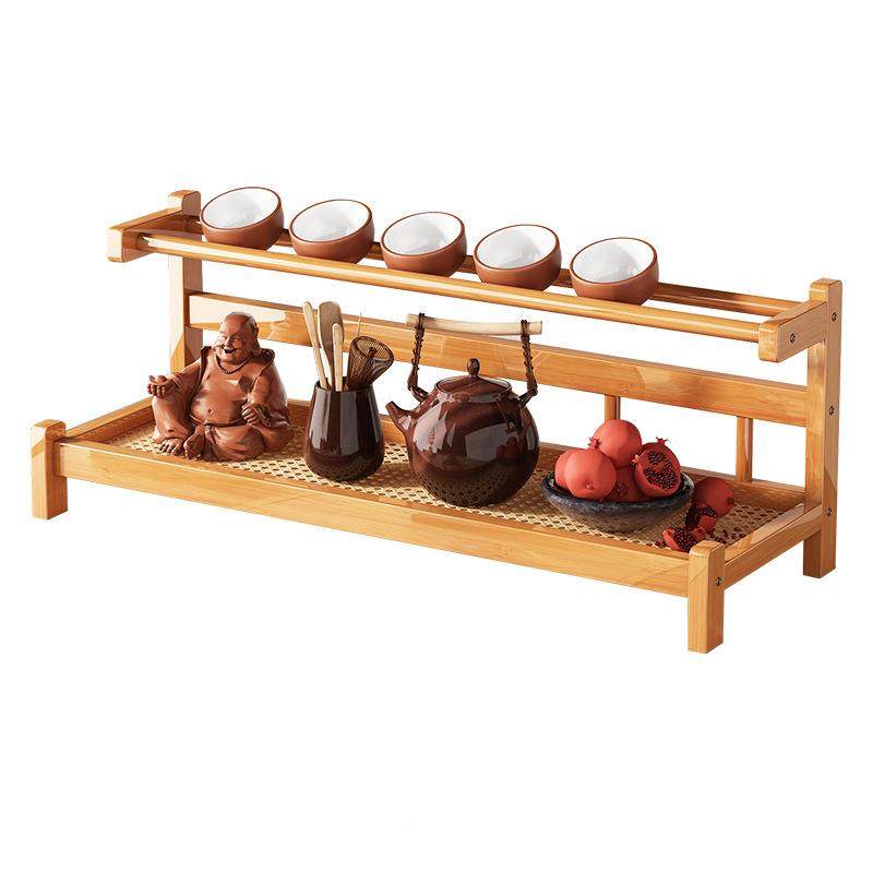 桌面博古茶杯架小型桌上茶具架46置层物架紫砂壶新中茶壶式收纳架,淘宝优惠券,粉丝福利购,淘宝优惠卷