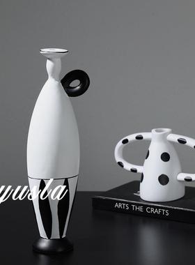 高级感小众艺术客厅茶几插干花瓶厅吧餐台0201样板间面桌花摆件器