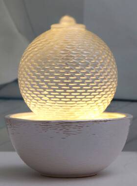 轻奢风桌面小型循办环泉水生财公室装饰厅玄关现代流客水tb-67480