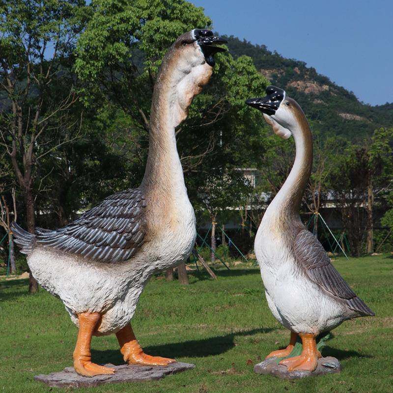 仿真大白鹅雕塑外院景观装饰摆件商场店铺门口头鹅ANO狮庭动物模,淘宝优惠券,粉丝福利购,淘宝优惠卷