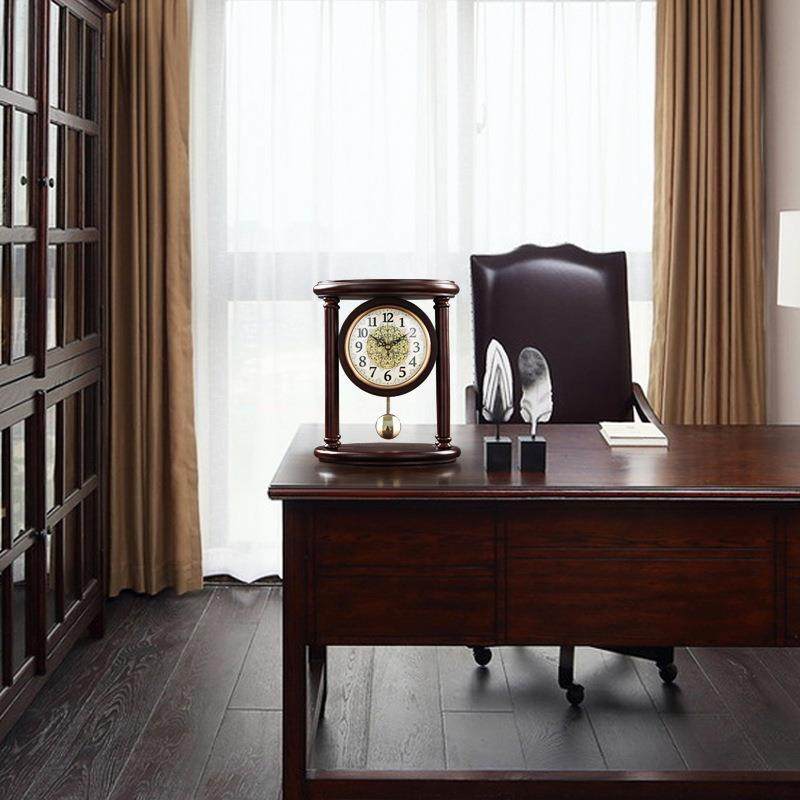 Ψ台钟座钟复古中式实木坐钟时钟家用客厅表摆台式摆钟钟表摆件,淘宝优惠券,粉丝福利购,淘宝优惠卷