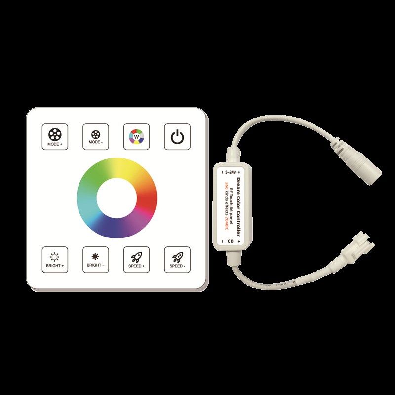 led跑马流水幻彩灯86面板可触摸RGB七彩2812全彩灯带控制器5-24V,淘宝优惠券,粉丝福利购,淘宝优惠卷