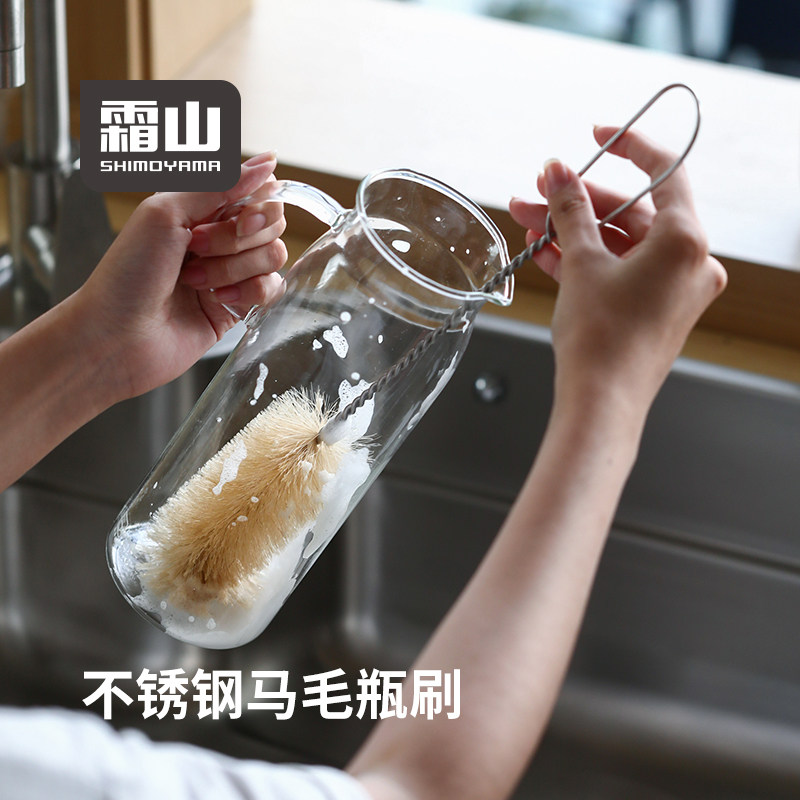 霜山马毛刷杯刷不锈钢长柄清洁家用玻璃瓶酒杯刷奶瓶刷洗杯子工具,淘宝优惠券,粉丝福利购,淘宝优惠卷