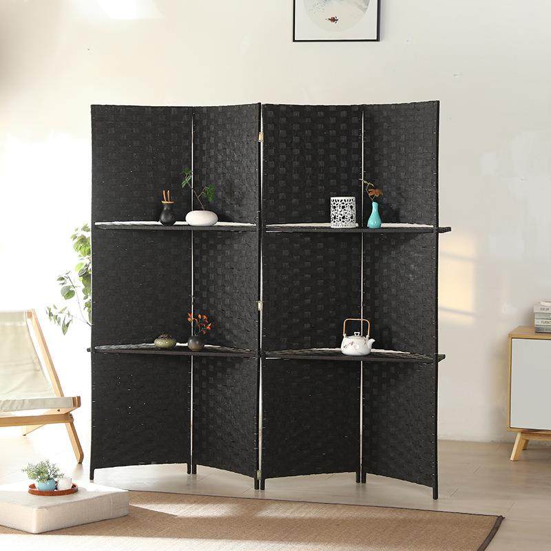 竹编屏风客厅办公室办公桌移动折叠隔断屏风卫生间隔断新中式屏风,淘宝优惠券,粉丝福利购,淘宝优惠卷