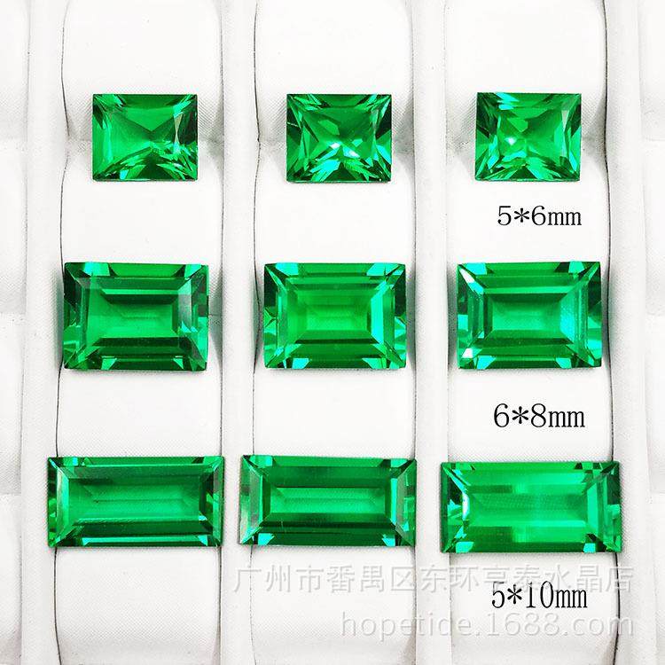 实验室水热法培育祖母绿再生长方形裸石现货供应可承接订,淘宝优惠券,粉丝福利购,淘宝优惠卷