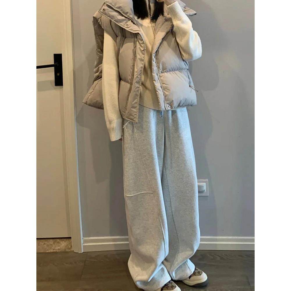 孕妇裤子春秋冬款外穿时尚大码休闲阔腿托腹灰色山本镰刀弯腿裤子,淘宝优惠券,粉丝福利购,淘宝优惠卷