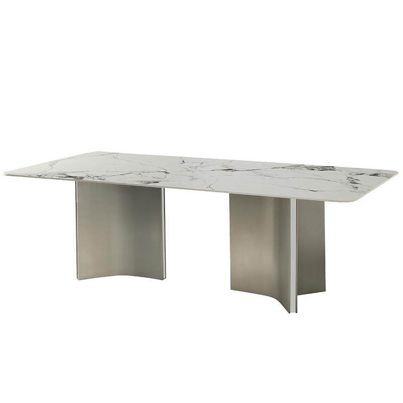 I1意式岩板T2036餐桌家用新现代简约小户长型方形2025餐款桌椅子 - 图3