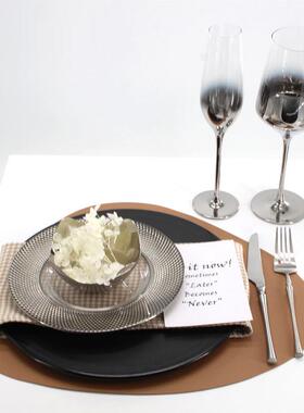 代奢样板房软现饰品摆件餐厅餐桌套装装餐具0西餐盘创意餐具摆轻