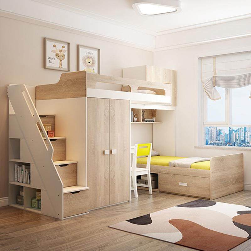 小户型组合床儿童多功能平行交错式上下床带衣柜书桌子母床高低床,淘宝优惠券,粉丝福利购,淘宝优惠卷