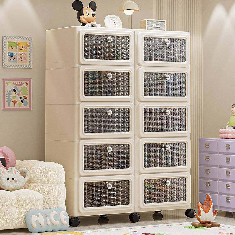 26年新款收纳柜家用底部滑轮分层收纳加厚PP抽屉置物柜储物柜,淘宝优惠券,粉丝福利购,淘宝优惠卷