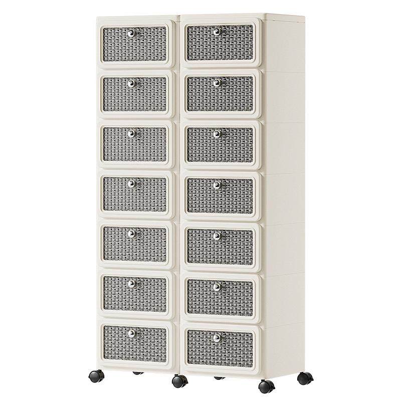 26年新款收纳柜家用底部滑轮分层收纳加厚PP抽屉置物柜储物柜,淘宝优惠券,粉丝福利购,淘宝优惠卷