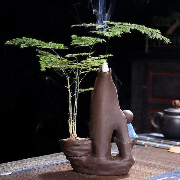 高山流水倒流香炉创意紫砂檀香薰炉茶道盆景观赏家用水培陶瓷摆件,淘宝优惠券,粉丝福利购,淘宝优惠卷