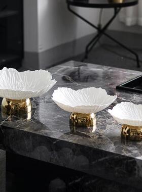 轻瓣奢创意花果盘组合YTM糖摆件样板酒房店收纳盘零食果干果盘装