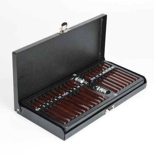 新款40件套星批组合批头套装S2铬钒钢两种材质汽修内六角扳手套筒 - 图0