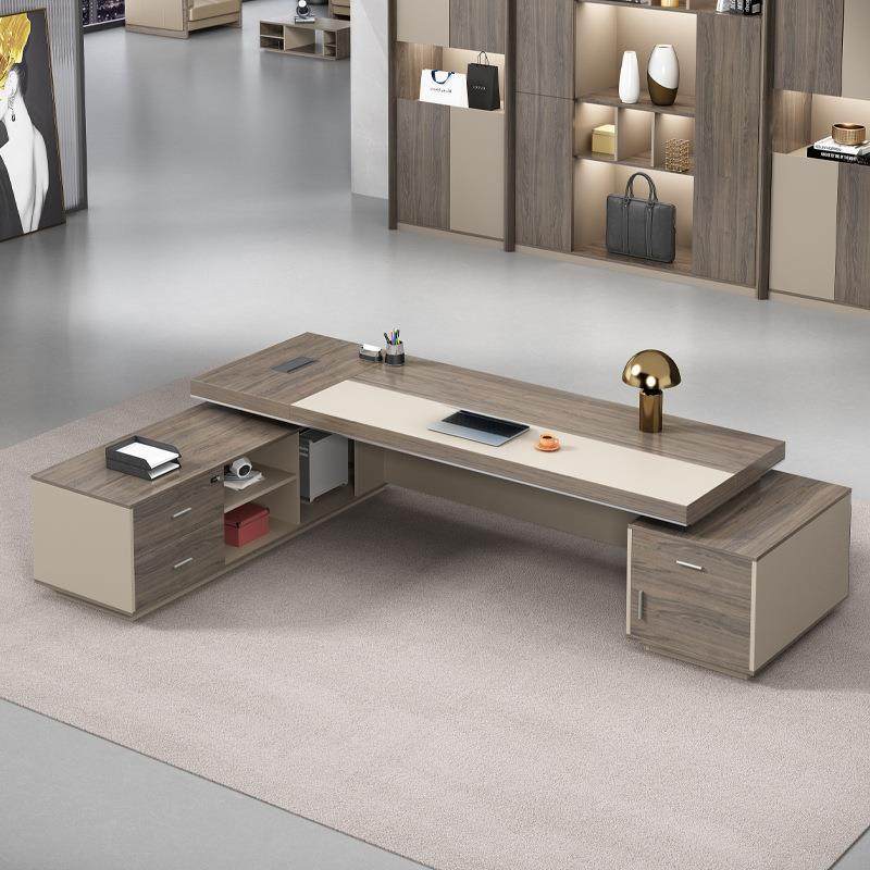 双柜老板桌简约现代大班台新中式总裁室经理办公桌子主管桌椅组合,淘宝优惠券,粉丝福利购,淘宝优惠卷