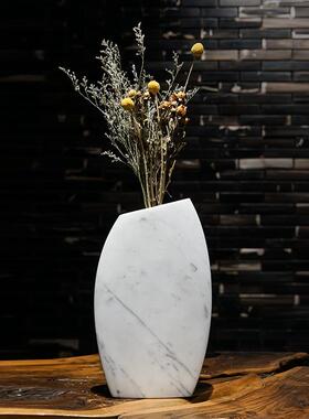 yushilin北欧家居天然大理石花器装饰摆件玄关起居室轻奢软装饰品