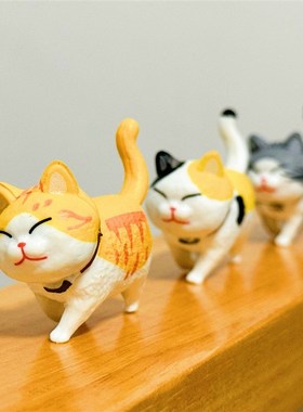 喵呜一群小猫咪正向你走来可爱迷你桌面摆件车载电脑显示摆件