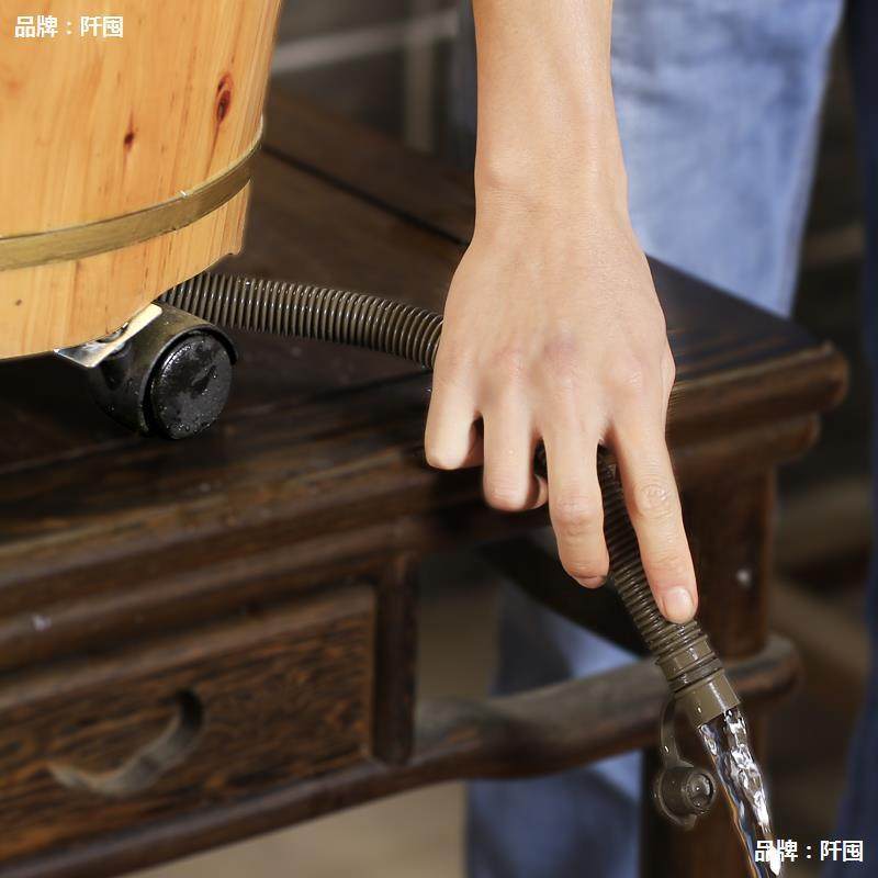 香柏木泡脚木桶40cm高过小腿家用洗脚盆泡脚桶木质足浴桶重力排水,淘宝优惠券,粉丝福利购,淘宝优惠卷