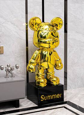 新暴力创熊存钱款罐厅家居轻奢简约电FGO视柜大号客落地意装饰品