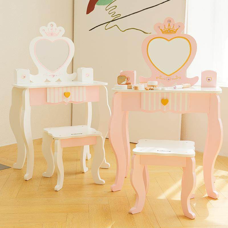 新木质仿真过家家女孩梳妆打扮套装儿童角色扮演益智梳妆台玩具,淘宝优惠券,粉丝福利购,淘宝优惠卷