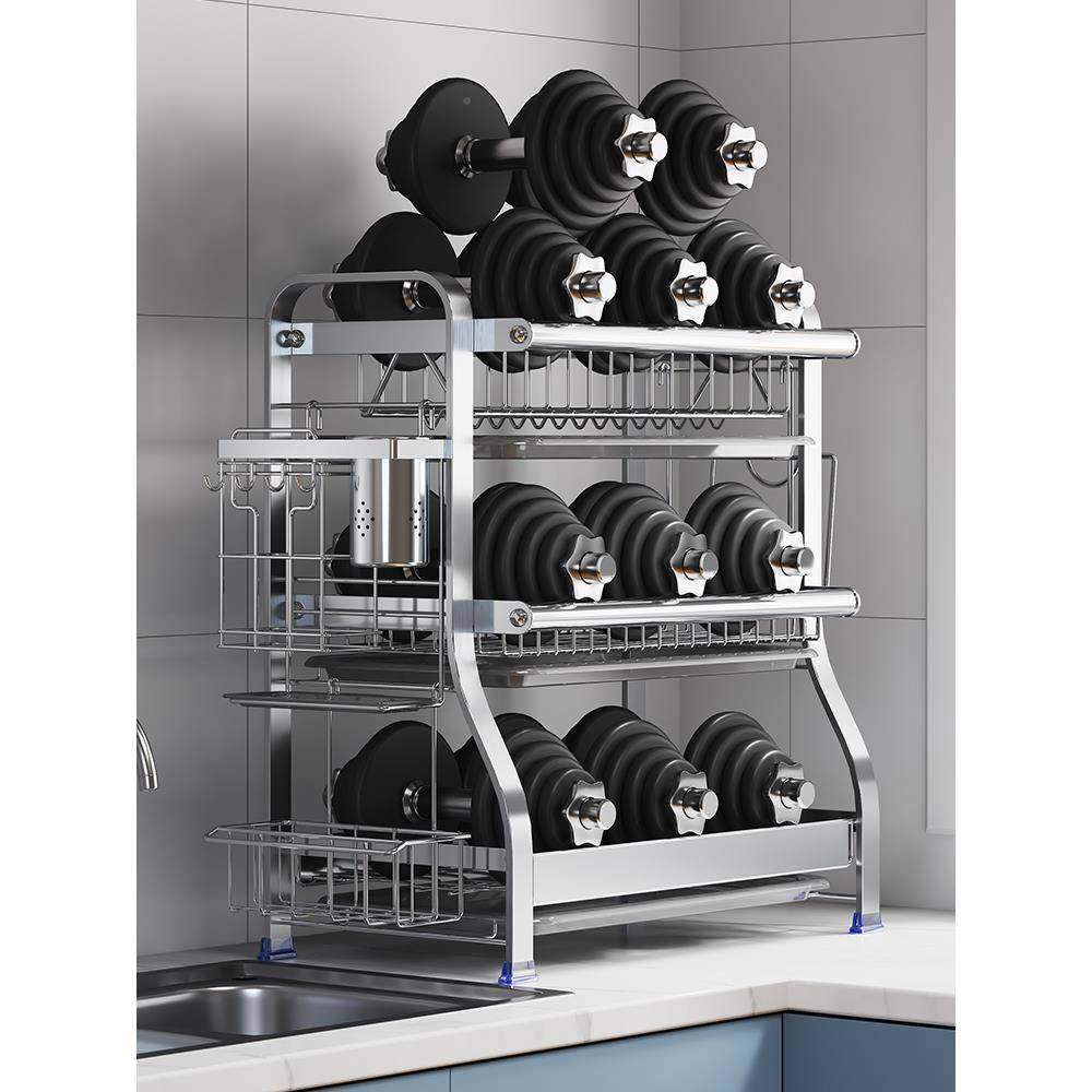 宝爵F956HH57厨纳房台面碗碟盘不锈钢沥收架家用水多层水碗筷勺子,淘宝优惠券,粉丝福利购,淘宝优惠卷