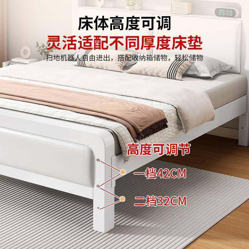 铁艺床家简用约.8米加厚双人床1出米租房用1米铁架床1.5卧TCS室铁 - 图1