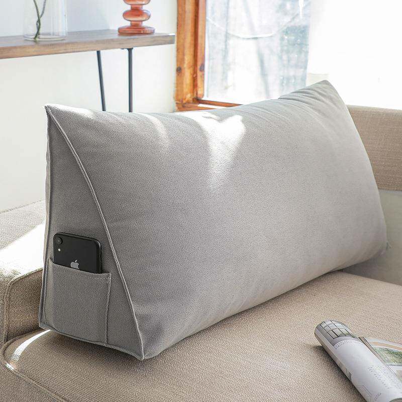 Hair pillow, large XVO backrest, living room sofa cushion, triangle rectangular backrest cushion, long sand strip pillow, bay window