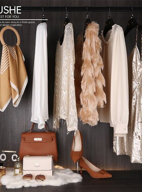 样板房衣帽间样板间衣柜摆件软装衣服女装丝巾高跟鞋包包组合