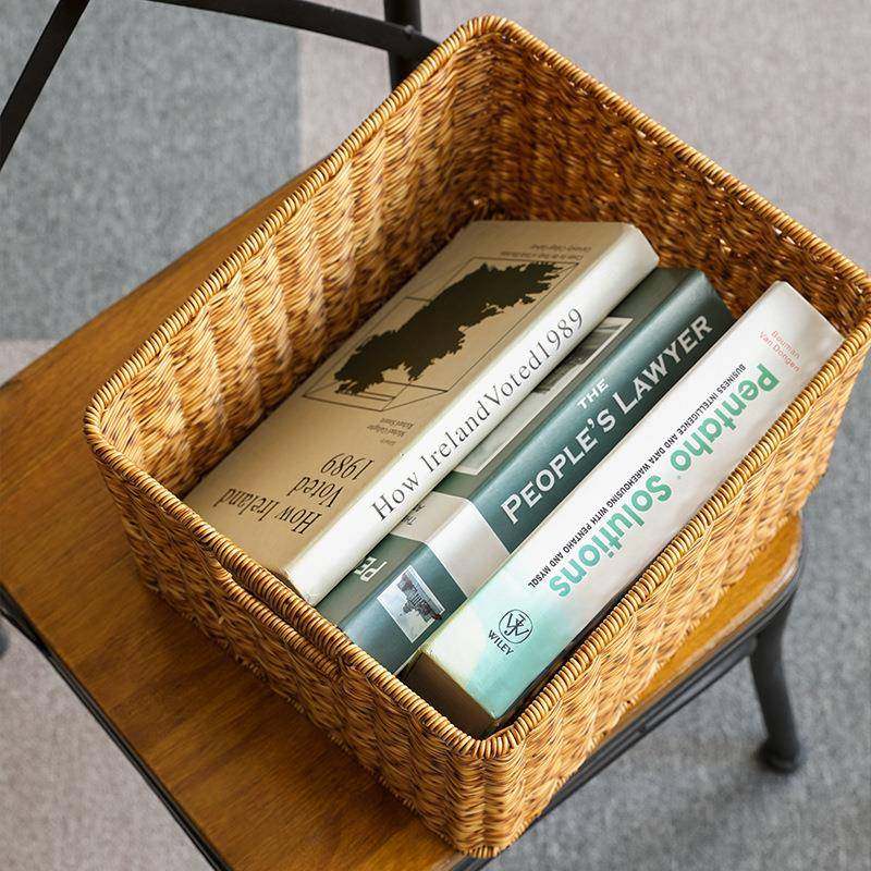 仿藤编厨柜收纳筐家用衣柜整理箱玩具筐塑料编浴室收纳篮北欧风,淘宝优惠券,粉丝福利购,淘宝优惠卷