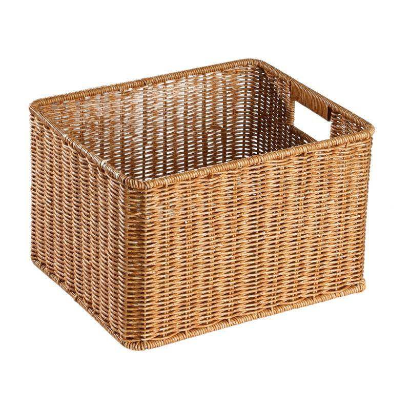 仿藤编厨柜收纳筐家用衣柜整理箱玩具筐塑料编浴室收纳篮北欧风,淘宝优惠券,粉丝福利购,淘宝优惠卷