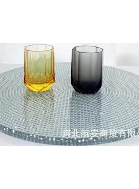 现代简约PIW房创意钻几石水晶托盘收纳盘装饰盘样板处售楼桌面茶