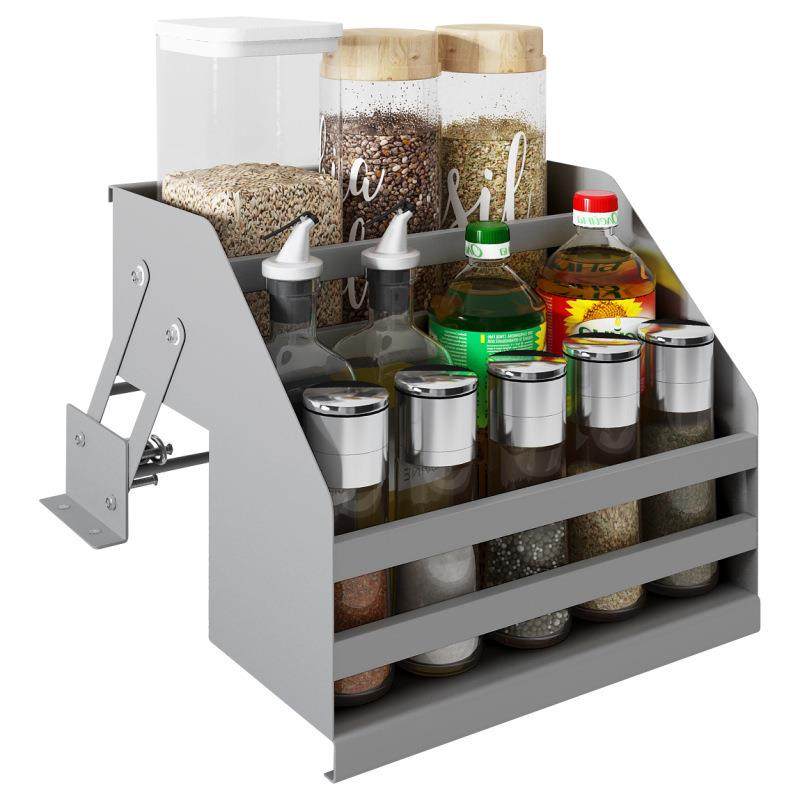 厨房收纳改造橱柜吊柜升降拉篮下拉式置物架高柜小尺寸调料调味篮,淘宝优惠券,粉丝福利购,淘宝优惠卷