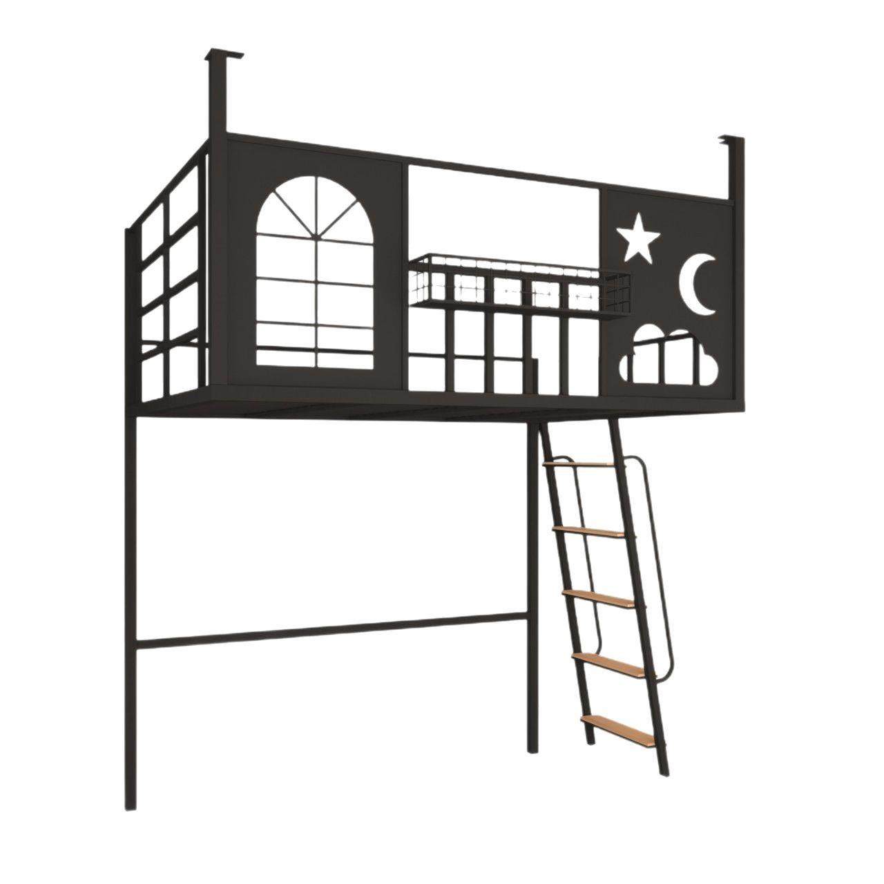 铁艺高架床简约现代阁楼床吊床省空间阁楼床小户型阁楼床上床下桌,淘宝优惠券,粉丝福利购,淘宝优惠卷