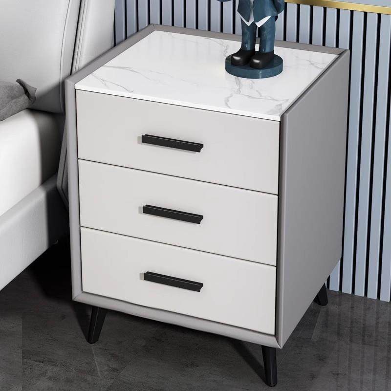 Tal实木轻奢床头柜简约现代皮质床边柜家用卧室迷你岩板储物收纳,淘宝优惠券,粉丝福利购,淘宝优惠卷