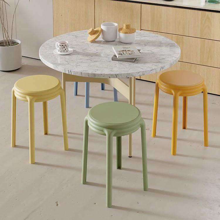 北欧塑料加厚家用可叠放凳子大人板凳圆凳商用椅子备用餐桌凳高凳,淘宝优惠券,粉丝福利购,淘宝优惠卷