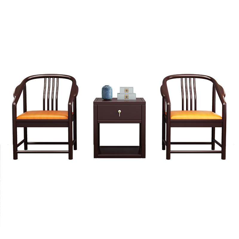 新中式三件套围椅全实木太师椅客厅洽谈椅休闲椅阳台中式圈椅组合,淘宝优惠券,粉丝福利购,淘宝优惠卷