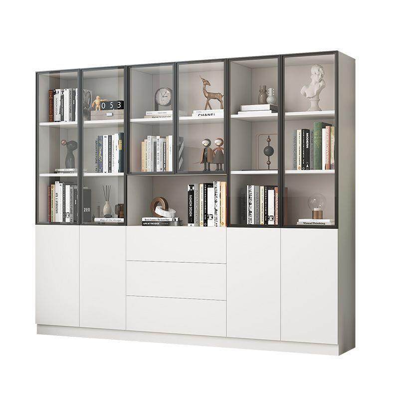 实木书柜家用带玻璃门落地书架组合简约现代客厅文件收纳储物书橱,淘宝优惠券,粉丝福利购,淘宝优惠卷