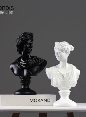 北欧大卫头像雕塑摆件客厅样板房家居软装饰品工艺品人物素描摆设