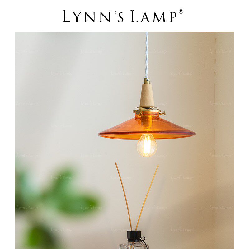 Lynns立意 日式北欧风格玄关黄铜木艺床头飘窗吧台茶室复古吊灯 - 图1