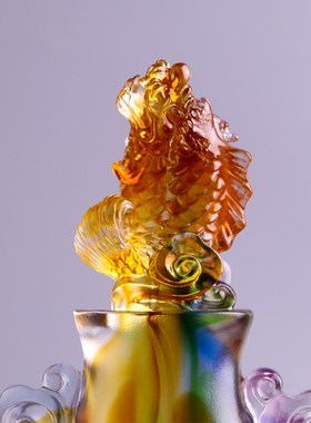 琉璃摆件鱼招财开业乔迁结婚装饰房间饰品工艺品礼物客厅鳌龙鱼