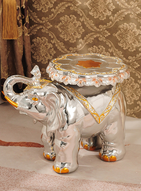 招财大象摆件大号欧式落地凳子换鞋凳金家居客厅入户新居礼品轻奢