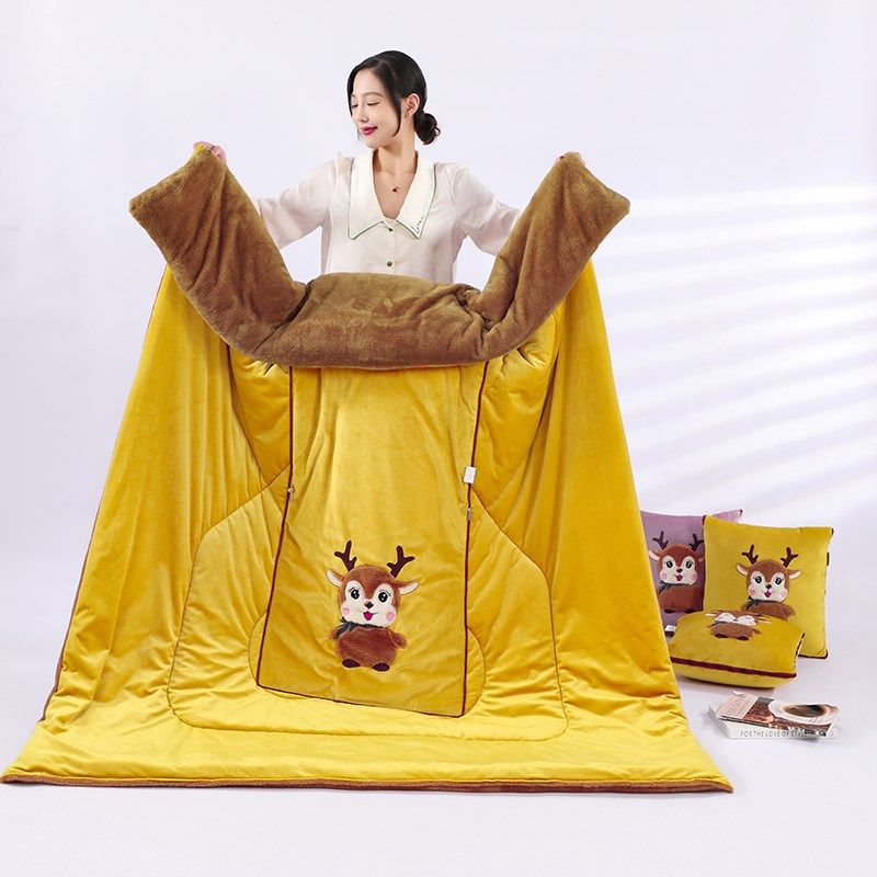 抱枕被子两用加厚冬季车用枕头小车靠枕办公室车内高档二合一毯子,淘宝优惠券,粉丝福利购,淘宝优惠卷