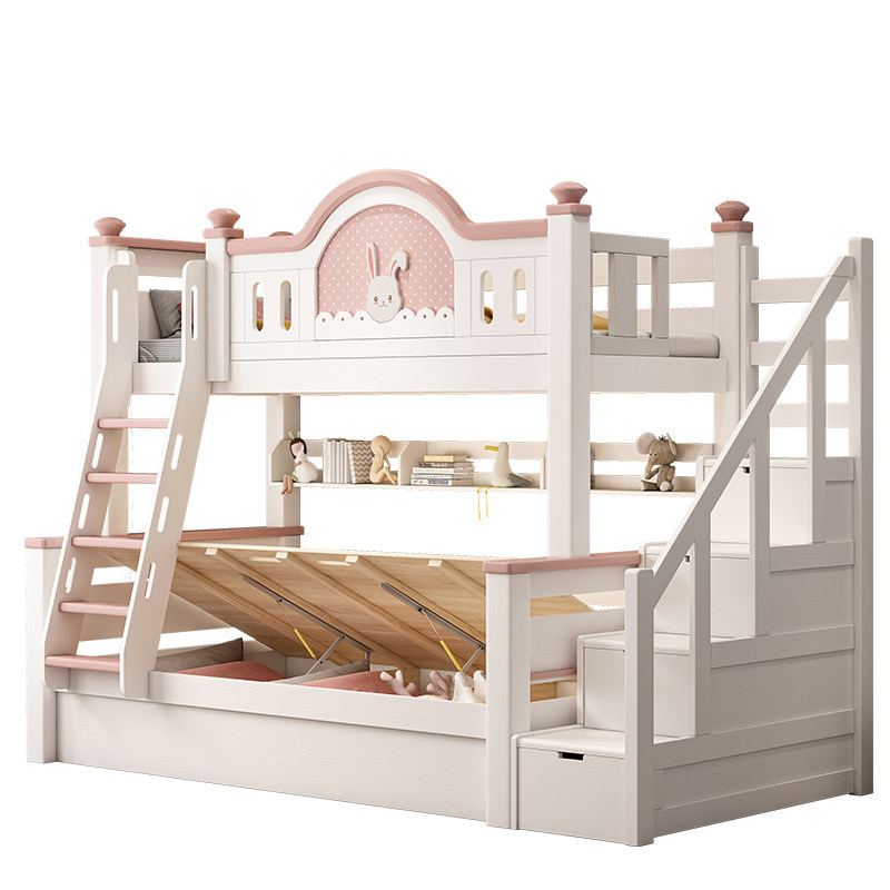 全实木儿童床上下床双层床子母床公主床高低床兔子床上下铺两层床,淘宝优惠券,粉丝福利购,淘宝优惠卷