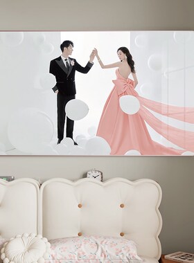婚纱照相框定制diy洗结婚照片做成画框挂墙打印全家福相片高级感