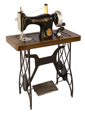 怀旧老式缝纫机模型复古铁艺道具店面摆设橱窗服装店装饰品摆件