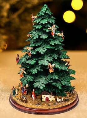 海淘款天使圣诞树造景装饰品创意摆件-赠顶星