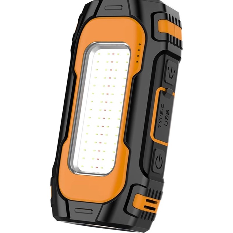 Dual magnetic dual lamp maintenance work lamp outdoor camping large capacity emergency tent car repair with flashlight