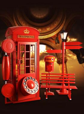 型欧式红铁艺电亭信箱路TPS牌指示牌户外庭院网商场落地大装饰话