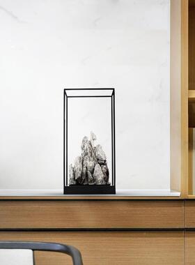 新3555意中禅意假山石摆件创软装家居电视柜书头柜式玄关装饰品摆