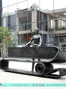 园林景观铁艺座椅人物雕塑城市广场民俗小品雕像商业街雕塑品摆件